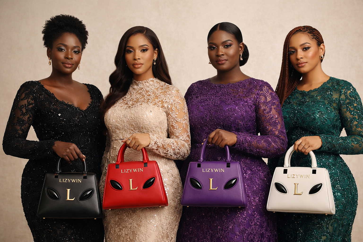 Lizywin Models with optica handbag