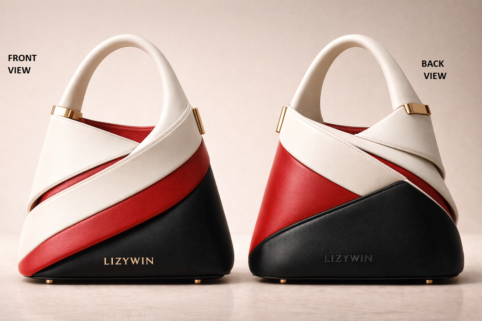 White, red and black colours combo