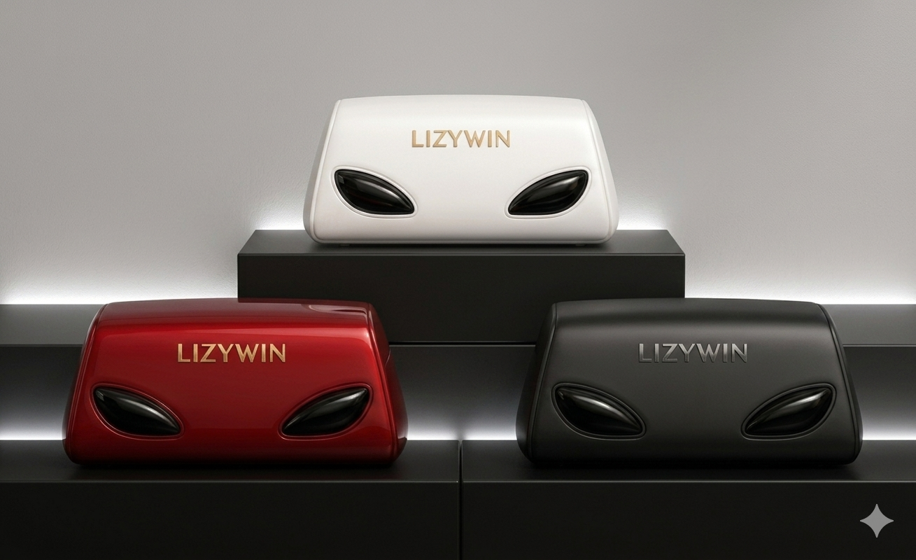 Lizywin Optical Hand Clutches - red, white and black