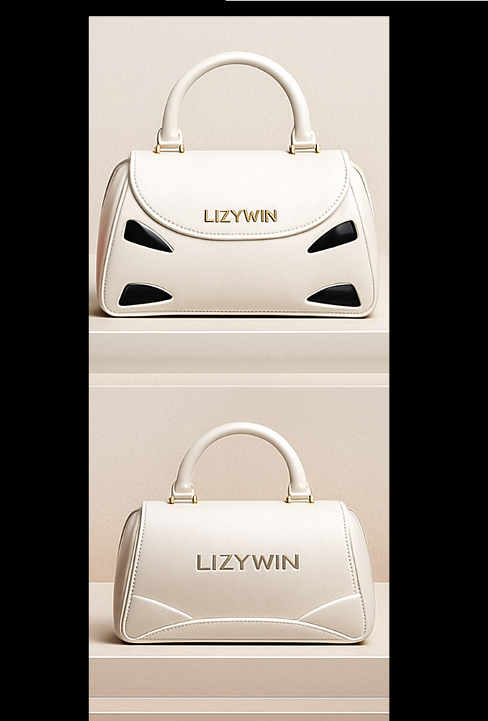 front and back views - white dual car light inspired