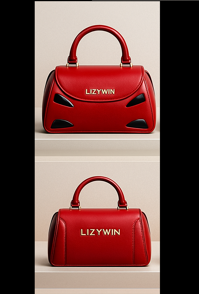 red - car lights inspired - front and back views